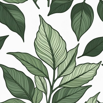 Leaf pattern design on white background
