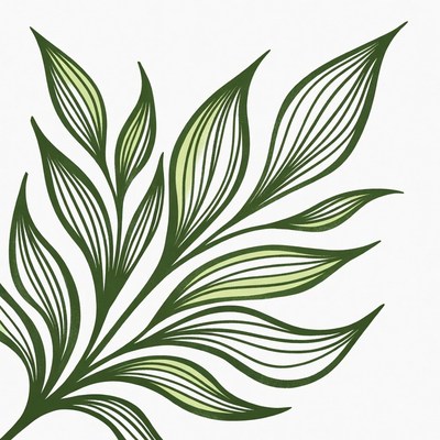 Leaf design in green colors