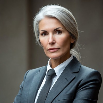 Confident businesswoman in formal attire