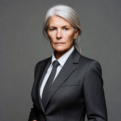 Portrait of a senior woman in a suit