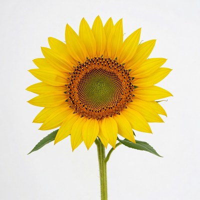 Bright sunflower standing tall in sunlight