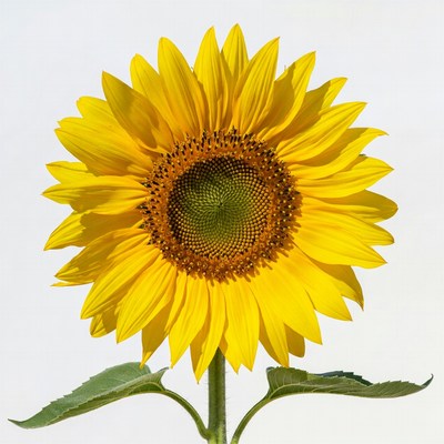 Bright sunflower in natural light