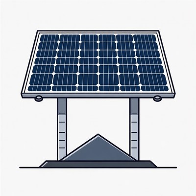 Solar panel on installation site