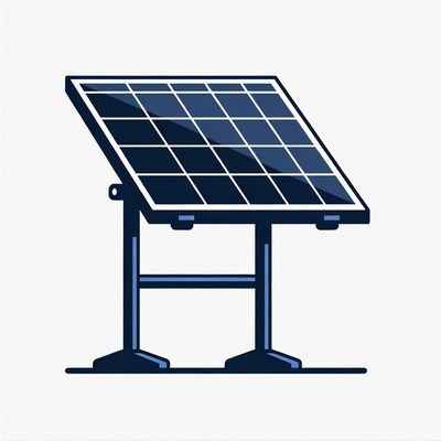 Solar panel on a stand