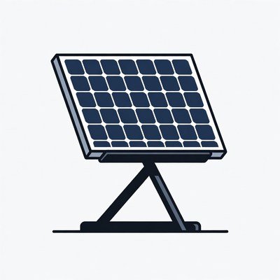 Solar panel on a stand for energy collection