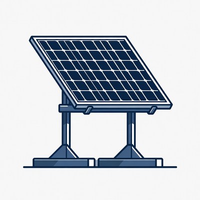 Solar panel in sunlight at daytime