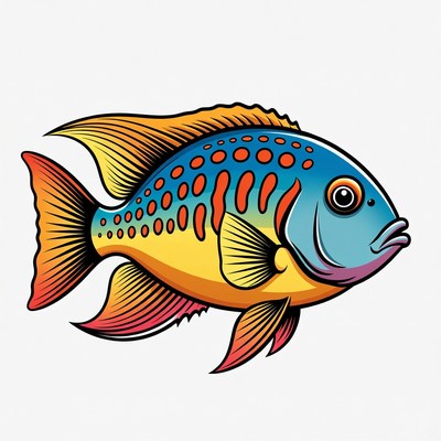 Colorful fish swimming in water