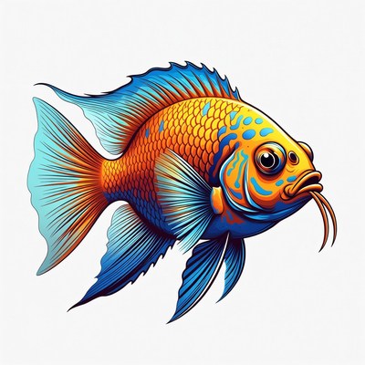 Vibrant fish swimming in water