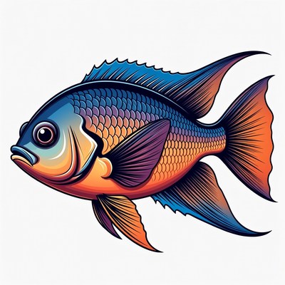 Colorful fish swimming in water