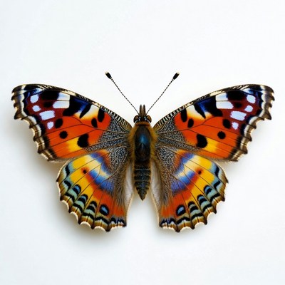 Colorful butterfly on white background