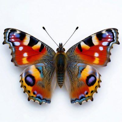 Colorful butterfly on white background