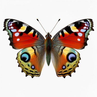 Butterfly with colorful wings details
