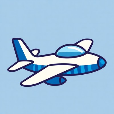 Airplane in blue sky