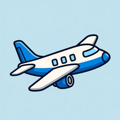 Airplane flying in a clear sky