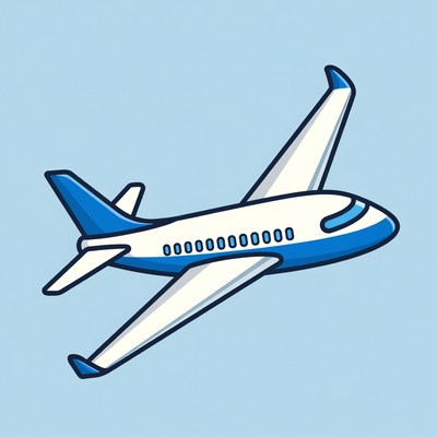 Airplane flying in blue sky