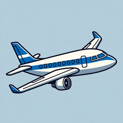 Airplane flying in clear sky