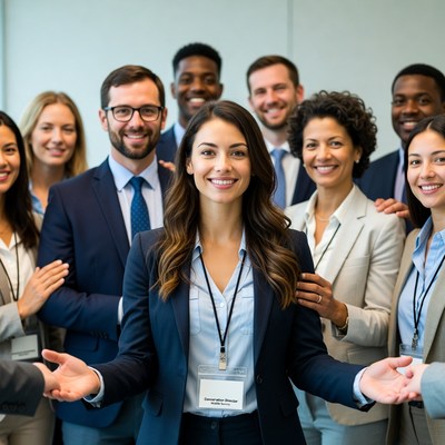 Business team meeting at office space