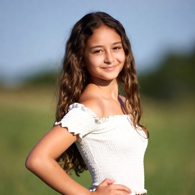 Young girl posing in nature
