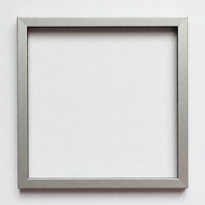 Empty frame on white wall
