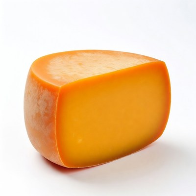 Cheese on white background display