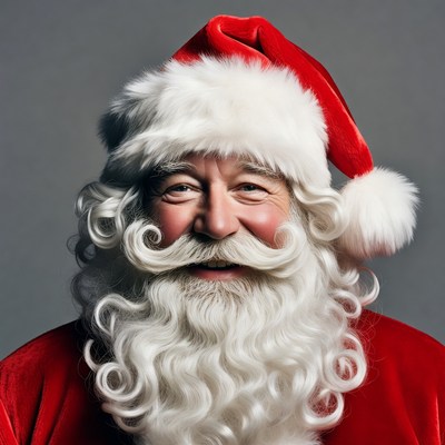 Santa claus smiles for christmas