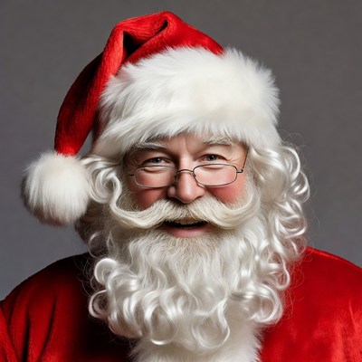 Santa claus smiling during holiday season
