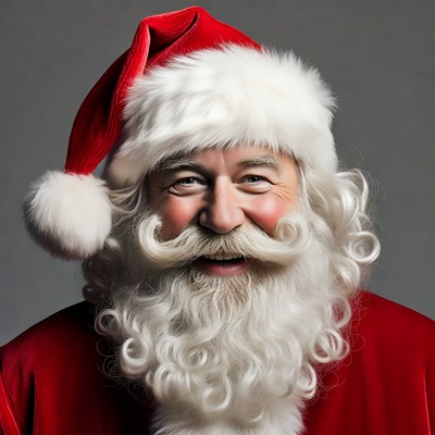 Santa claus smiling for holiday season