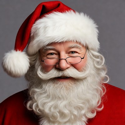 Santa claus smiles for celebration