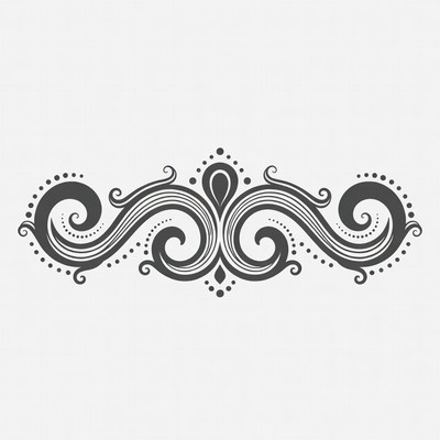 Decorative swirls and curves design pattern