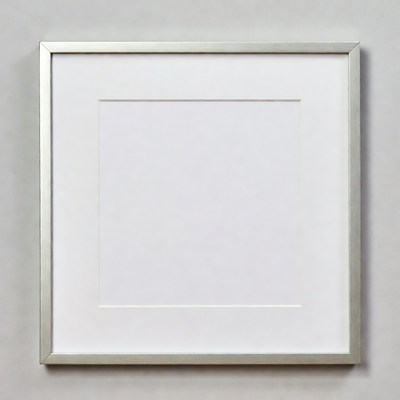 Empty frame on gray wall