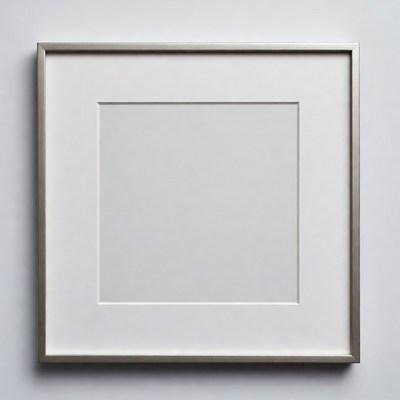 Empty frame on wall for display