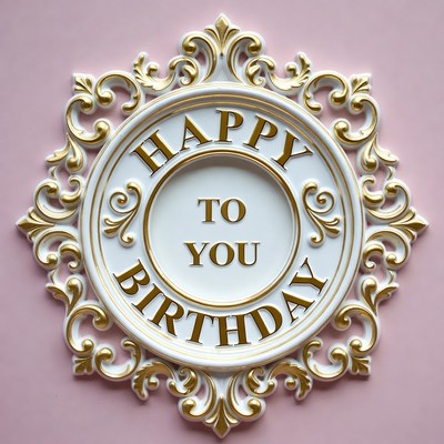 Happy birthday decoration on a wall