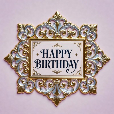Decorative sign for birthday celebration