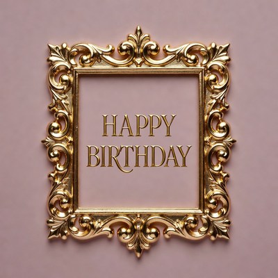 Happy birthday sign in a frame
