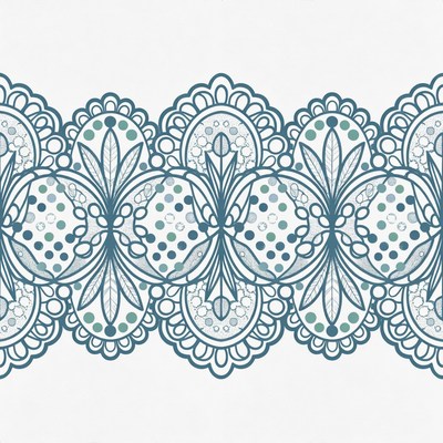 Decorative lace pattern design on white background