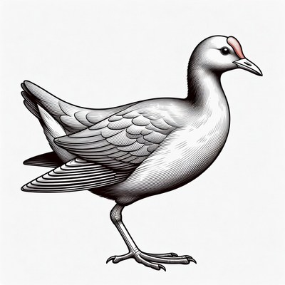 Bird standing on two legs