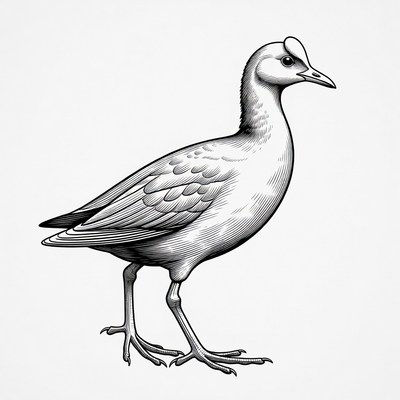 Bird standing on two legs