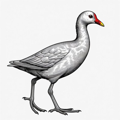 Bird standing on two legs