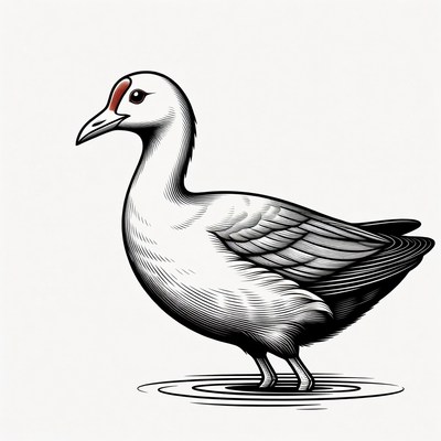 Duck standing in water