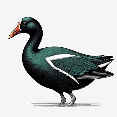 Bird standing on two legs