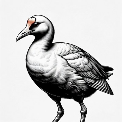 Bird standing on two legs