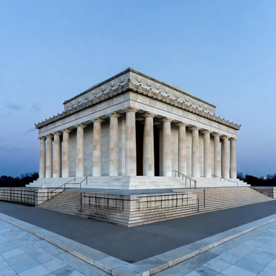 Lincoln memorial at dusk in washington d.c