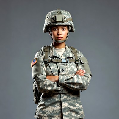 Soldier in uniform portrait