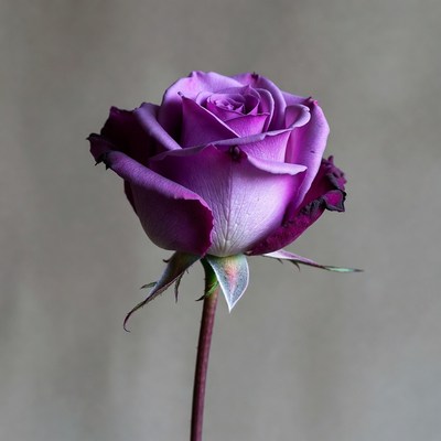 Purple rose in natural light
