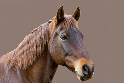 Horse portrait in close up