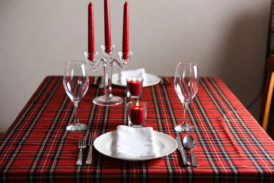 Elegant table setting for dinner