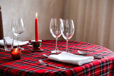 Dining table set for special occasion