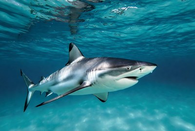 Shark swimming in clear water