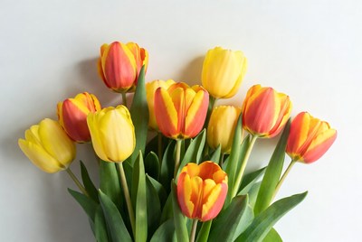 Bright tulips in a simple arrangement