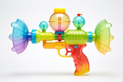 Colorful plastic toy water gun for playtime